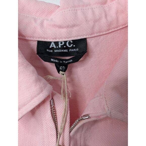 A.P.C. Rosa Mini Dress Pink Collared Shirt Dress A Line Size 40 (US 6/8) - Picture 8 of 13